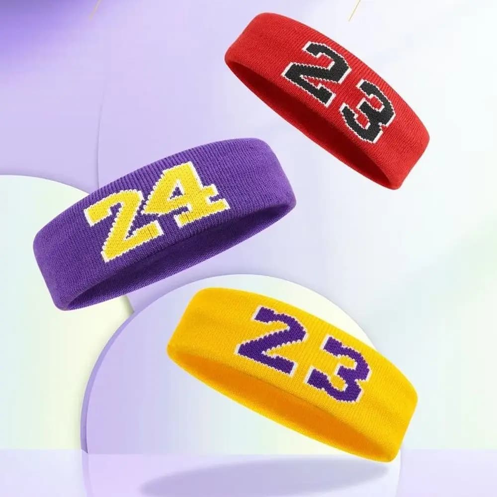 Gym Sweat-Absorbent Basketball Headband Elastic Cotton Running Headband Comfort Protection Antiperspirant Belt Adult/