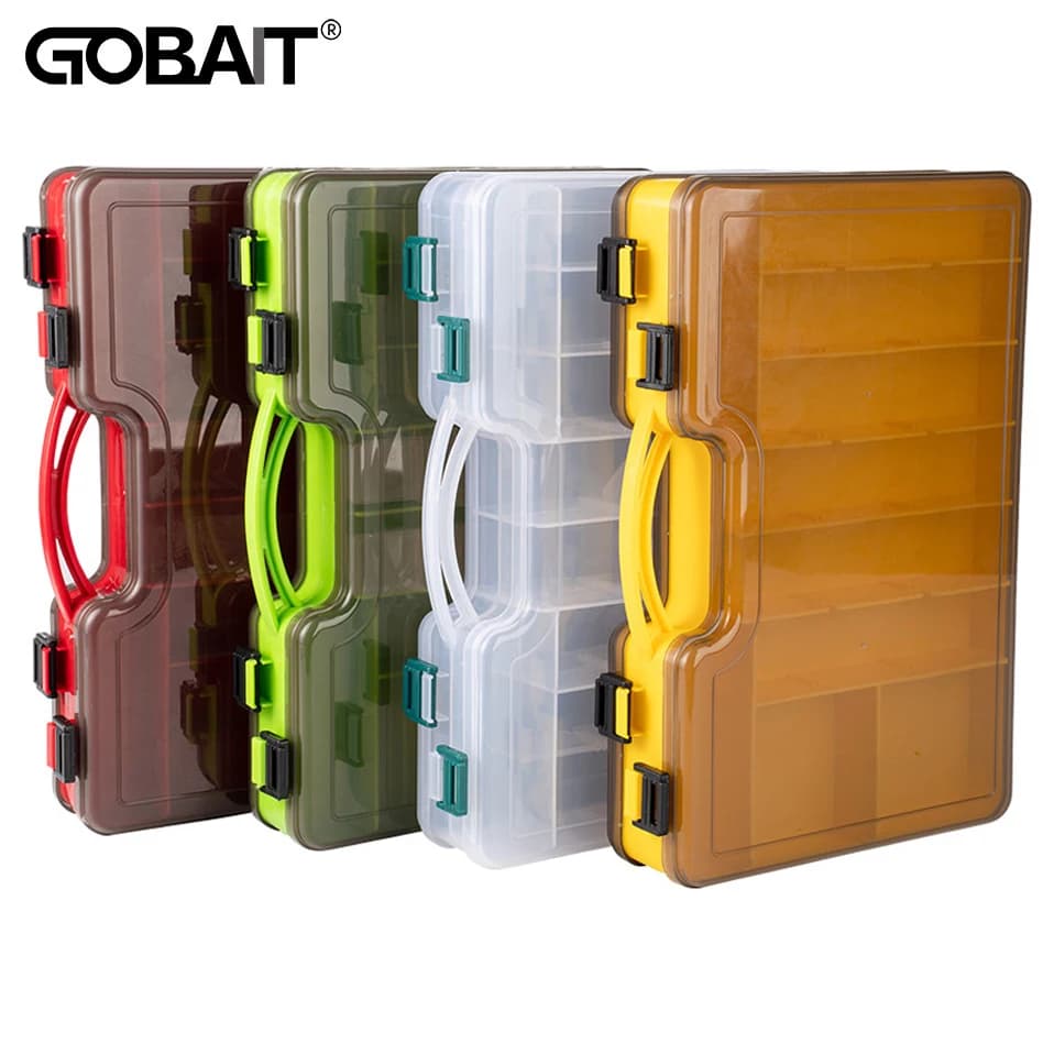 Large Size Fishing Equipment Boxes Double Layer bait container Portable bait container Multi compartments Valigia Toolbox
