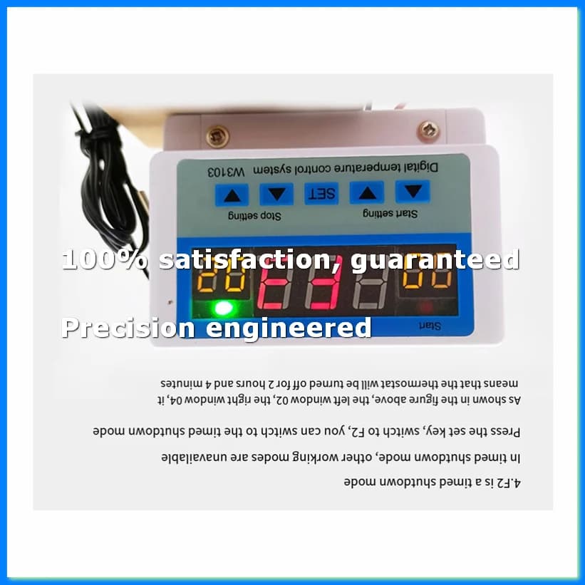 Digital Temperature Controller 220V Max 5000W Digital Thermostat 30A -19 to 99℃ Temperature Controller Switch XH-W3103-ABAM