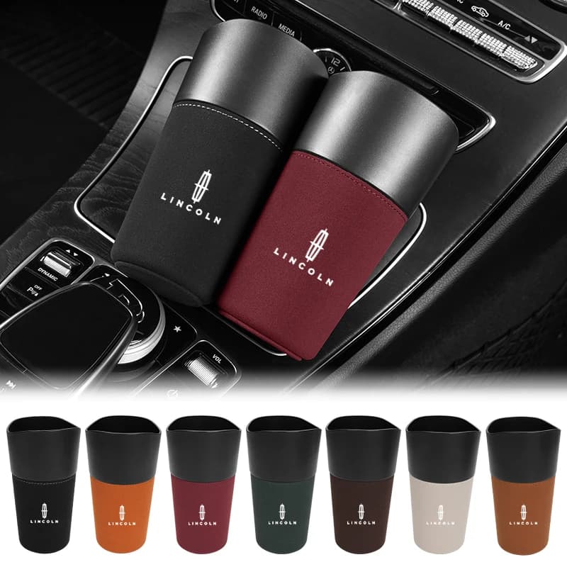 Cestino della spazzatura multifunzione per auto secchio di stoccaggio della spazzatura impermeabile per Lincoln MKZ MKX Aviator Navigator Continental Corsair MKC M