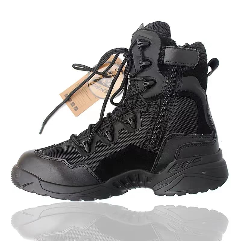 Lynjacye Scarpe da trekking per esterni da uomo taglio medio Stivali da deserto Scarpe da arrampicata traspiranti Stivali da lavoro con piattaforma Botas Hombre