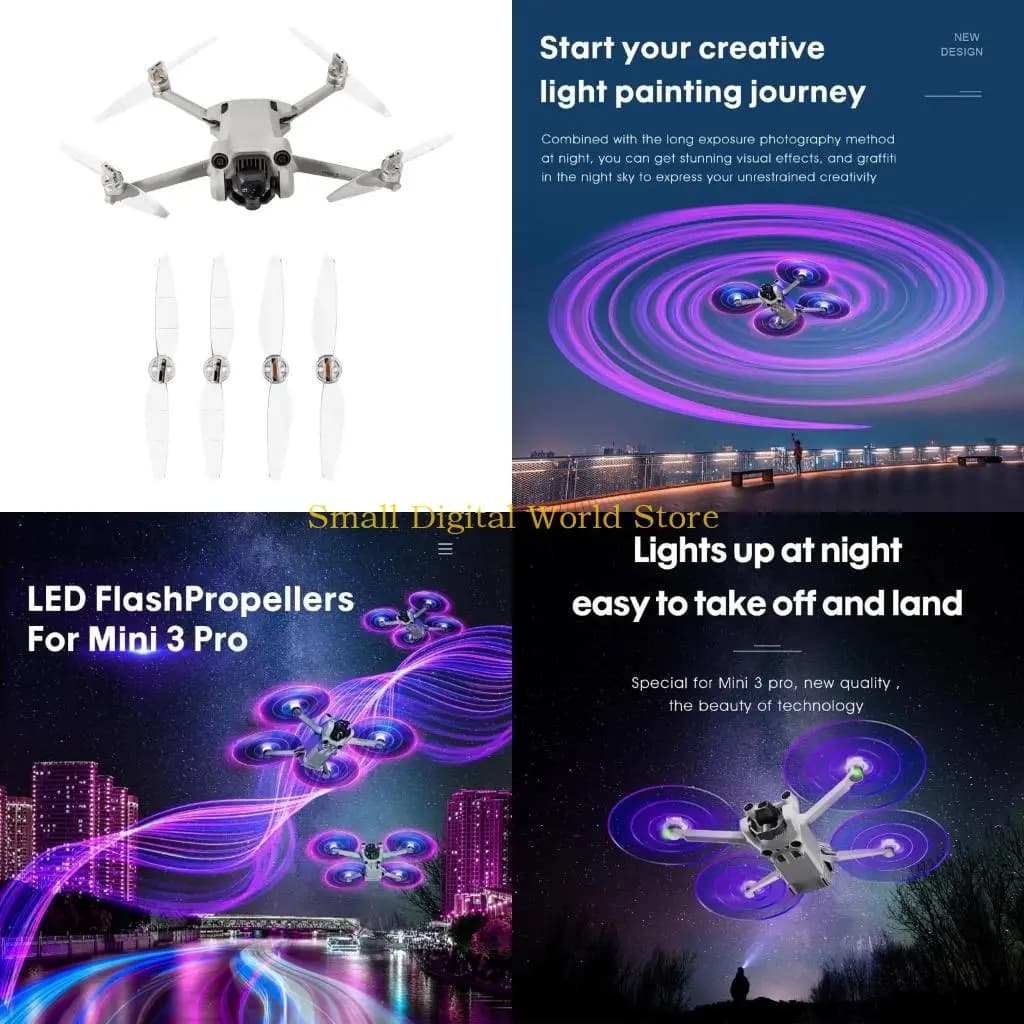 77UB 4pcs LADE LED LADE ricaricabili Blade a pale per aeromobili Sostituzione per Mini 3