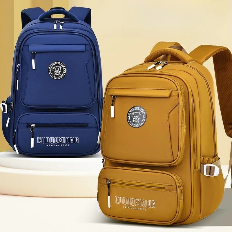 Secondary School Students Schoolbag Teenage Boys Backpack Large Capacity Travel Two-shoulder Bag Waterproof Wearable Rucksack