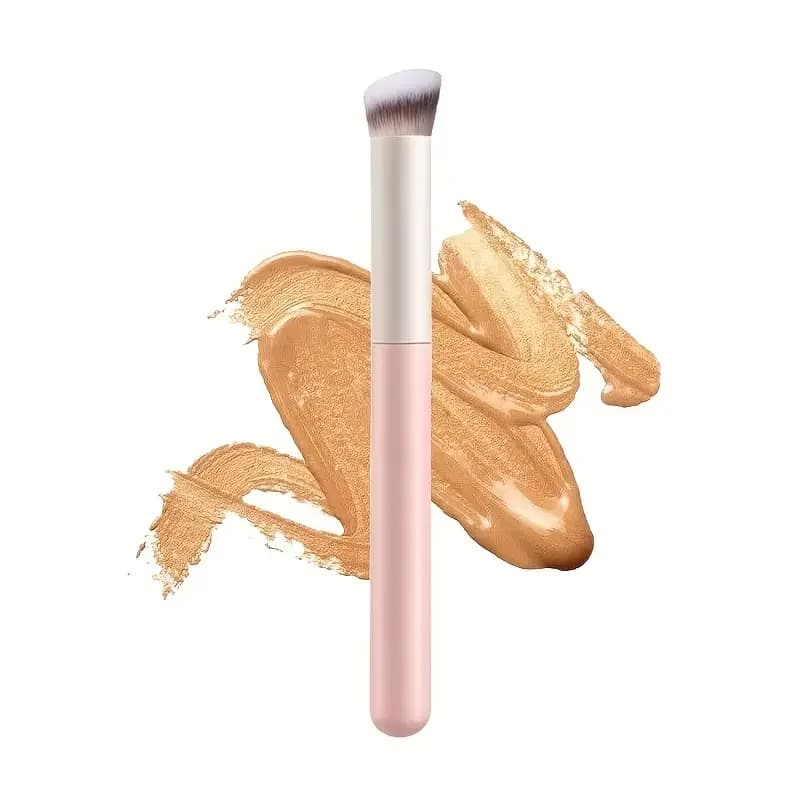 Pennello per correttore rosa 1PC Pennello per trucco con manica per ombretto rosa Pennello per miscelazione Pennello per trucco professionale per strumento di bellezza