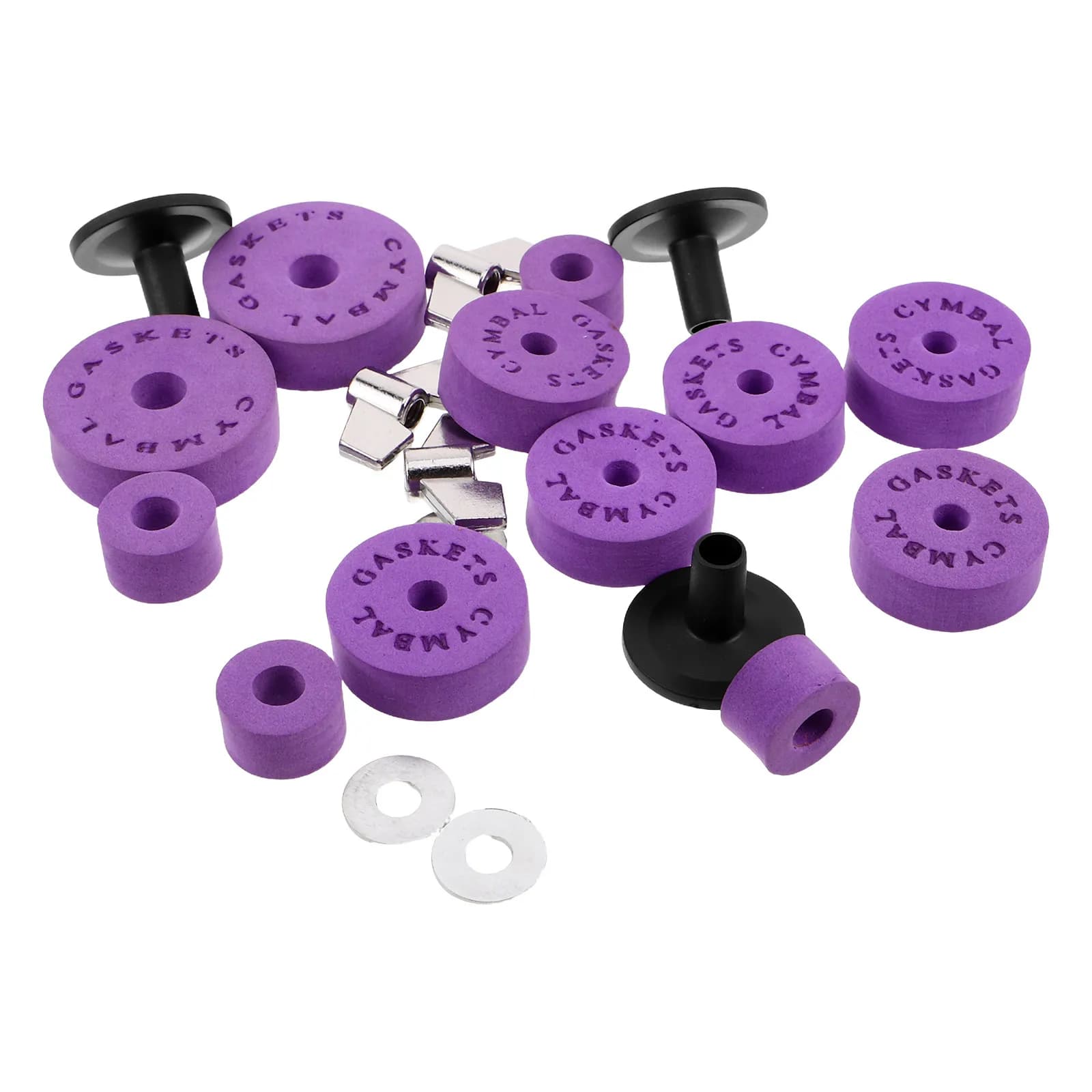1Set Drum Kit Accessory Purple Cymbal Replacement Felts Non-Slip Cymbal Stand Pads Noise Reduction Drum Felt Pads Set