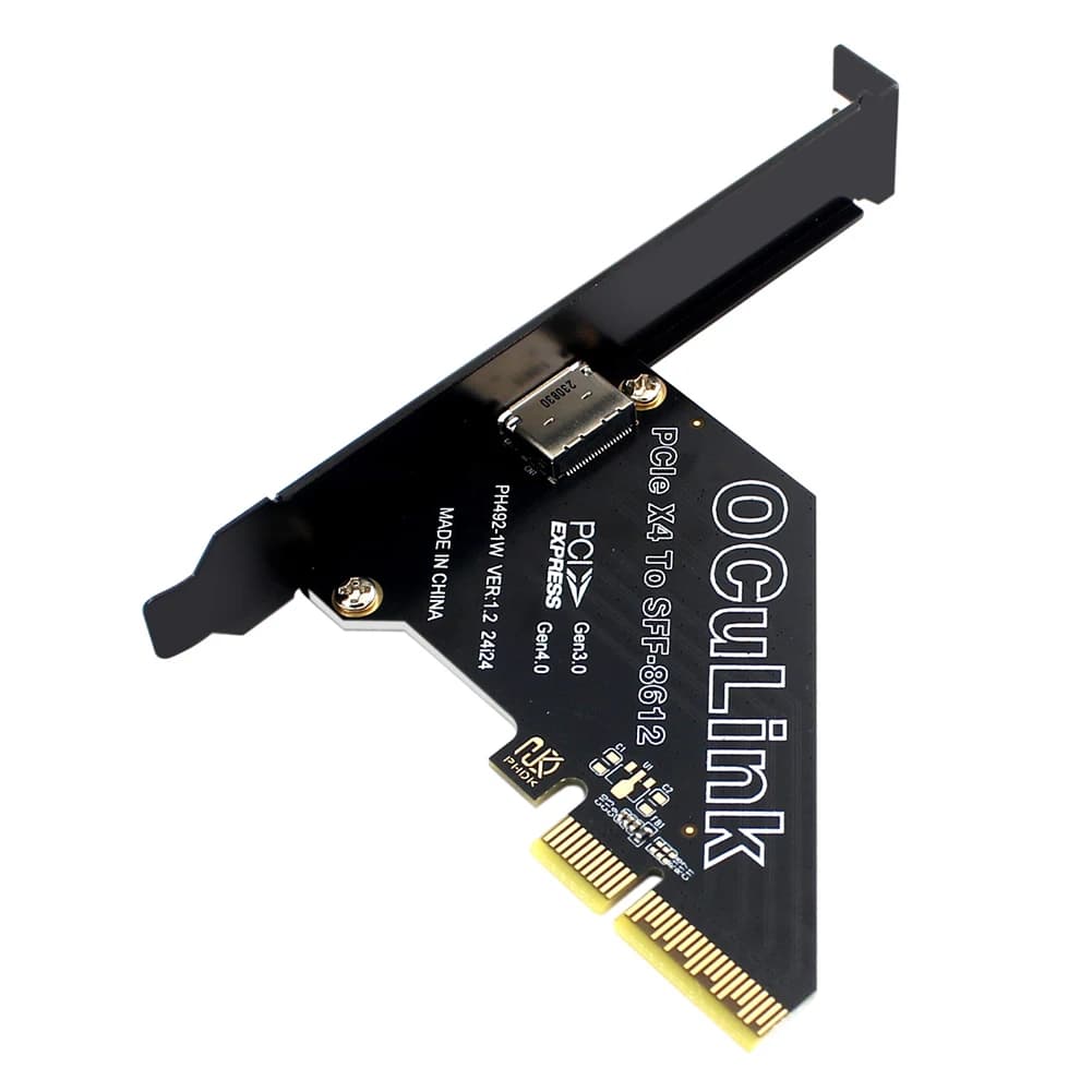1 PC PCIe To SFF 8611&8612 Adapter Card PCIe X4/X1 SSD To U.2 OCUlink SFF-8612 Adapter Support PCle4.0 for Os/Windows/Linux