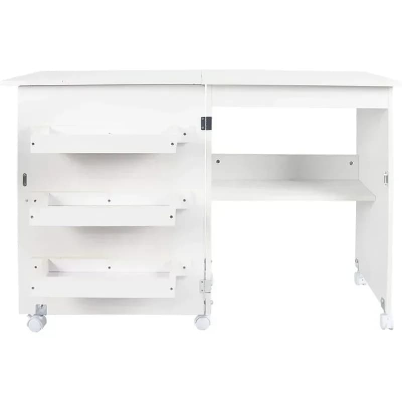 # Per tavolo da cucito, carrello pieghevole per artigianato da cucito e armadietto da cucito Kit da cucito vari Scrivania artistica con ripiani portaoggetti e C con serratura