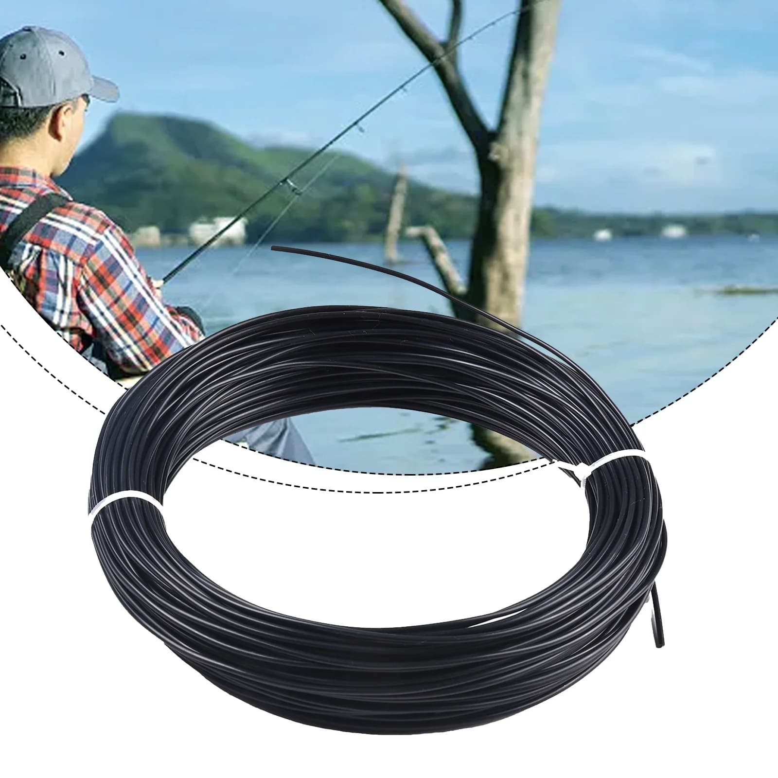 1 pz 98.4ft monofilamento linea lunga corda da pesca nylon nero/trasparente lenza da pesca in barca lenza da pesca subacquea lenza strumenti