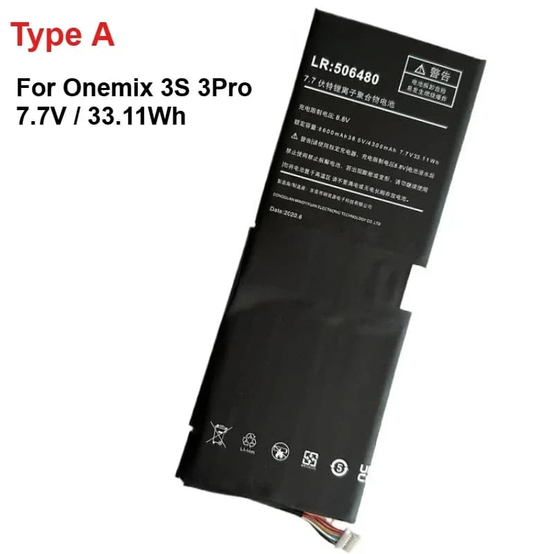 Nuova Batteria 506480 per Notebook, Laptop e Tablet PC One-Netbook OneMix 3 3S 3Pro OneMix3 OneMix3 Pro OneMix3S, 8.8V