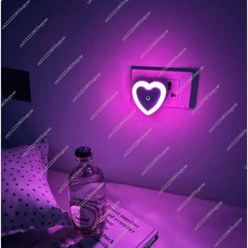 Lampada da Notte Romantica per Camera da Letto, Luce d'Atmosfera, Lampada per il Sonno a Risparmio Energetico con Sensore per Coppie