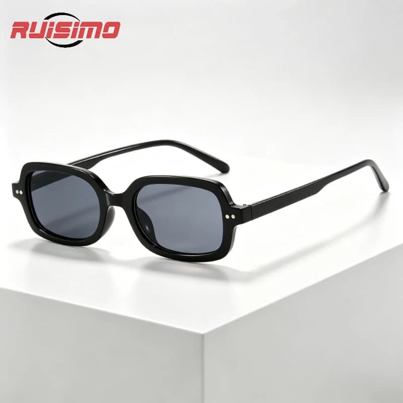 RUISIMO Vintage Sunglasses Men Women 2026 Trendy Eyewear Rectangle Sun Glasses Anti UV400 Shades Eyepiece Small Square Glasses