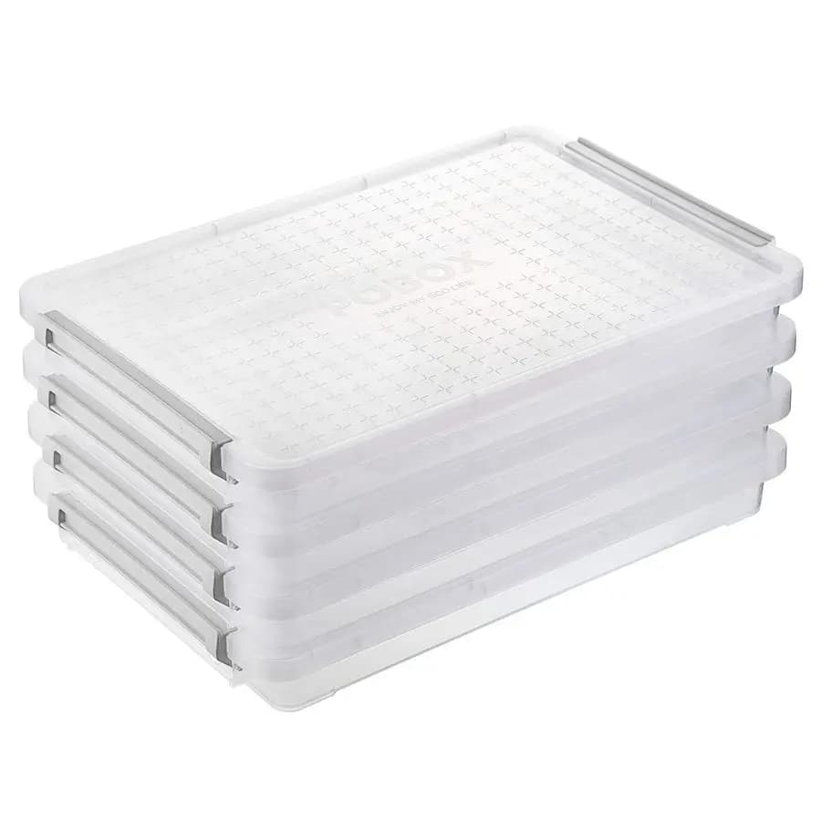 A4 Plus Transparent Plastic Paper Holder Pack With Buckle Clasp, Paper Container and Desk Magazines, Office Accessories