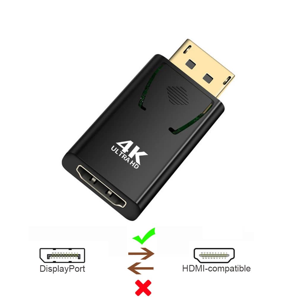 Adattatore DisplayPort a HDMI Convertitore 4K 1080P Video Audio per Computer PC Laptop HDTV Monitor Adattatore DP a HDMI