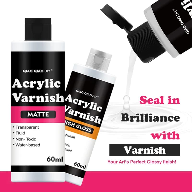 Kit vernice acrilica all-in-one - Sigillante a base d'acqua con finitura lucida e opaca, resistente ai raggi UV, non tossico, anti-razing per legno