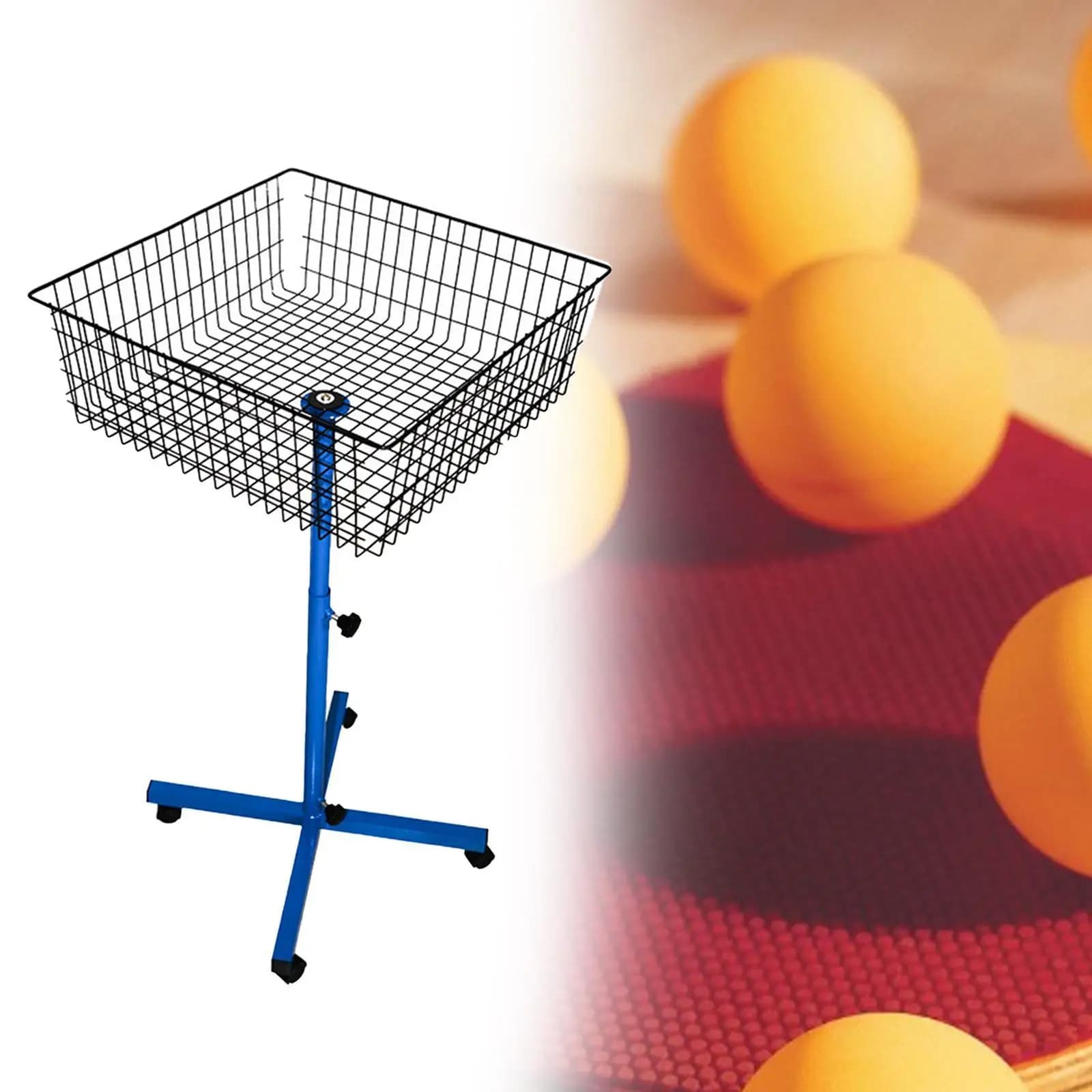 Carrello portaoggetti con supporto a croce per allenamento per palline da tennis