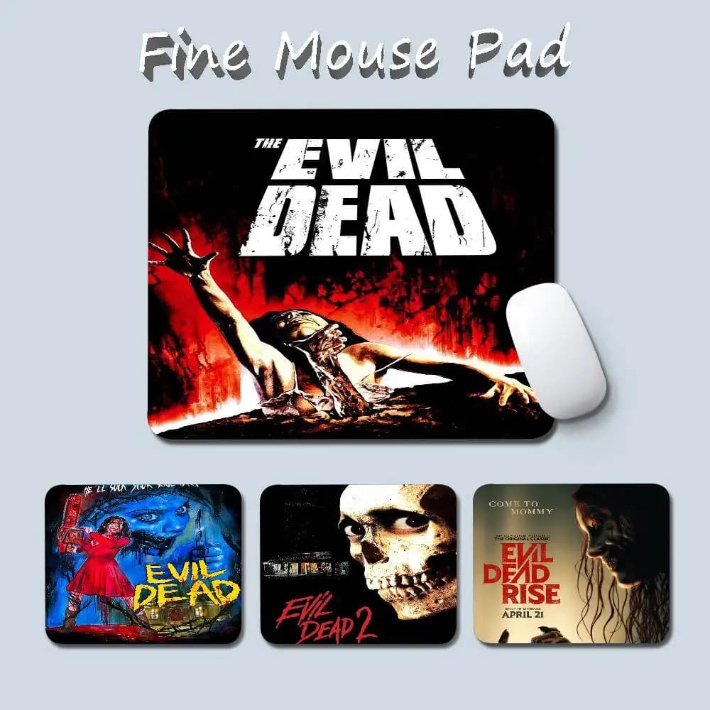 Tappetino per mouse da gioco con bordo cucito, design classico del film horror The Evil Dead, per PC, tastiera e computer