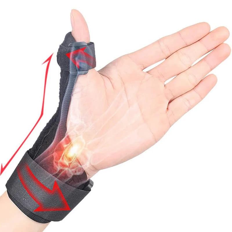 Supporto per Polso con Fascia Rimovibile in Acciaio, Protezione Ausiliaria per Pollice, Stecca per Dita, Fascia per Tunnel Carpale