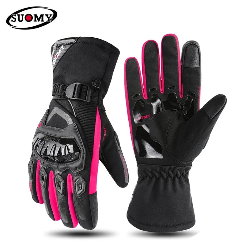 SUOMY Motorcycle Gloves Women Waterproof Windproof Winter Warm Moto Biker Gloves Motorbike Riding Touch Screen Gant Moto Guantes