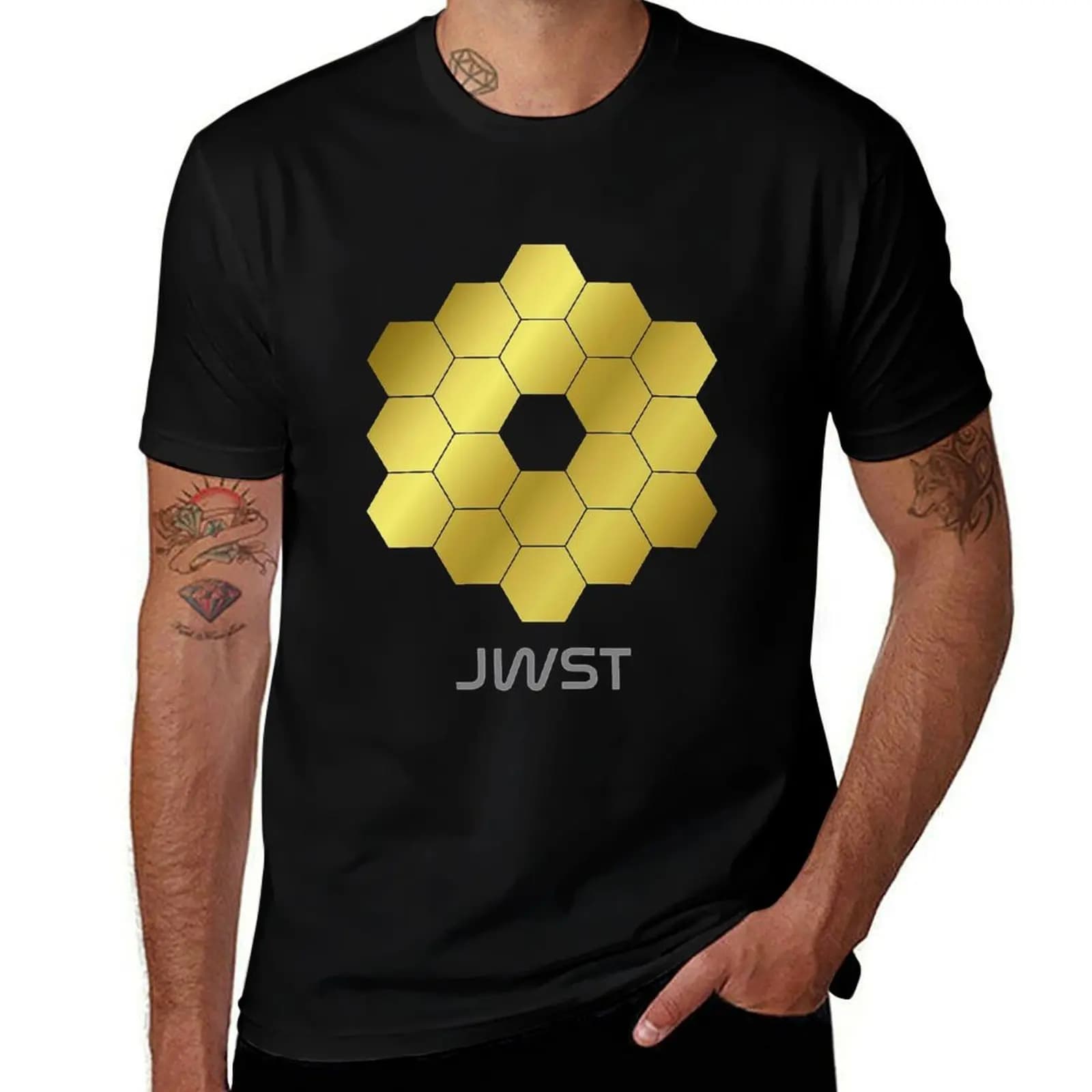 T-shirt con telescopio spaziale James Webb, figure anime, maglietta oversize da uomo semplice