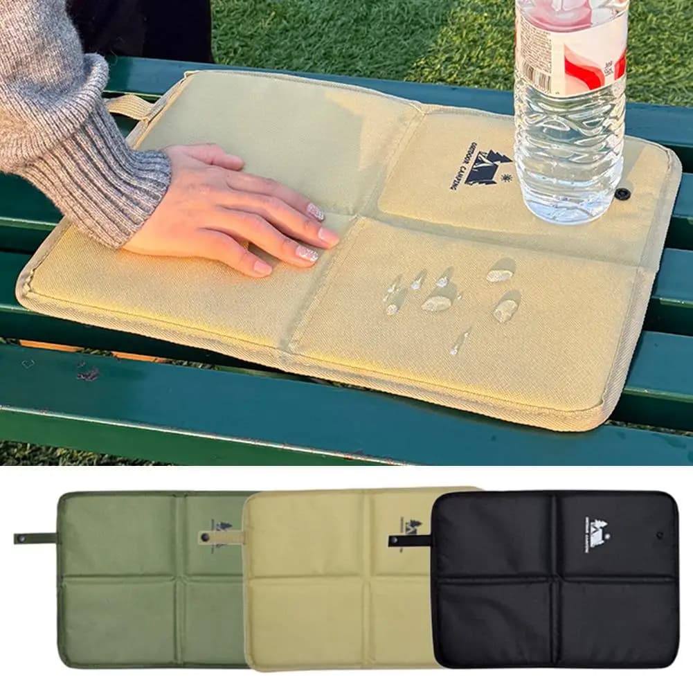 Cuscino pieghevole per seduta da campeggio, materassino da spiaggia portatile ispessito e impermeabile, tappetino da esterno resistente all'umidità per escursioni