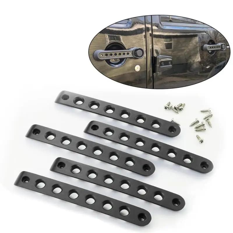 5pcs Front Door Aluminum Grab Handle Cover Door Handle Insert For Jeep Wrangler JK 2007-2017 Unlimited Accessories Parts