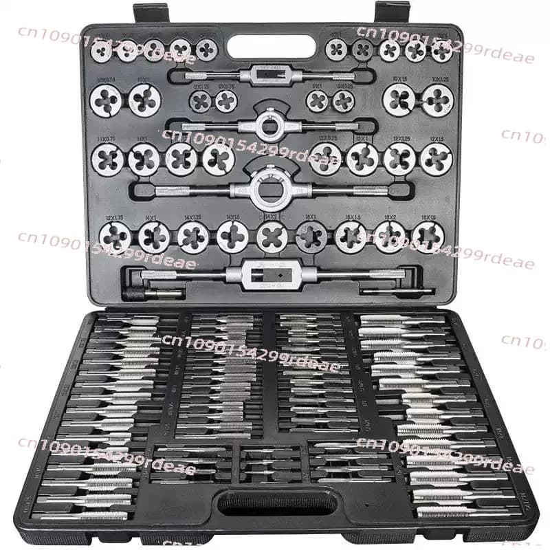 Set of 110 Pieces of Males and Threads Metrics and SAE, Thread Tools Kit, Bolts and Tubes Set with Tool for Filetting