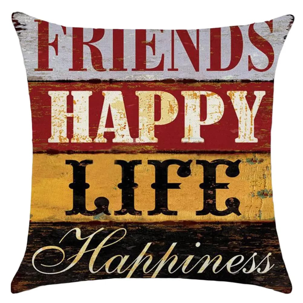 Cotton Linen Pillowcase Cushion Covers Throw Pillow Cases Square 18x18 Inches Decorative Home Comfort Elegant Pattern Sofa Bed