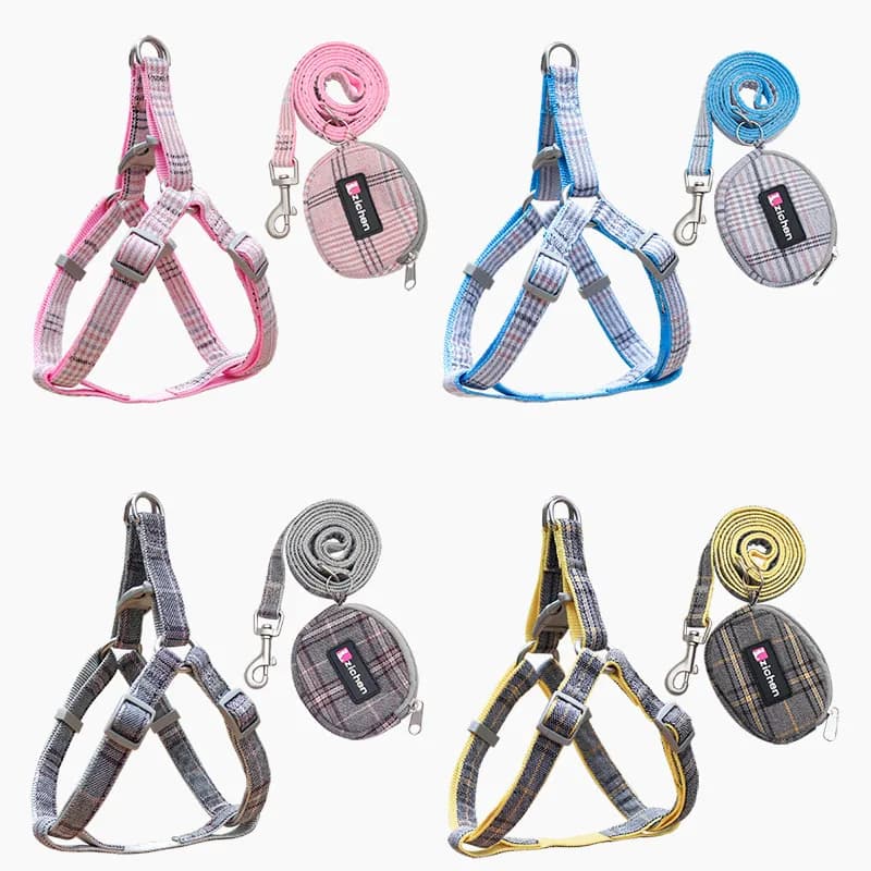 Pet Dog Chest and Back Traction Rope Y-shaped Chest Strap Vest Style Dog Walking Rope Teddy Bear Shiba Inu Vest Dog Rope Set
