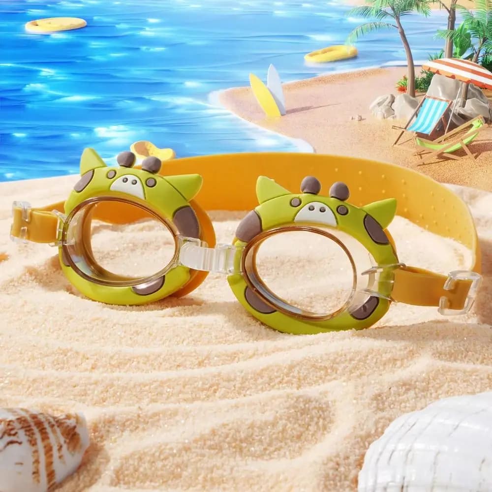Baby Swimwear with Animals Cartoon, HD Vision, Adjustable Strap, Design Cute Bunny