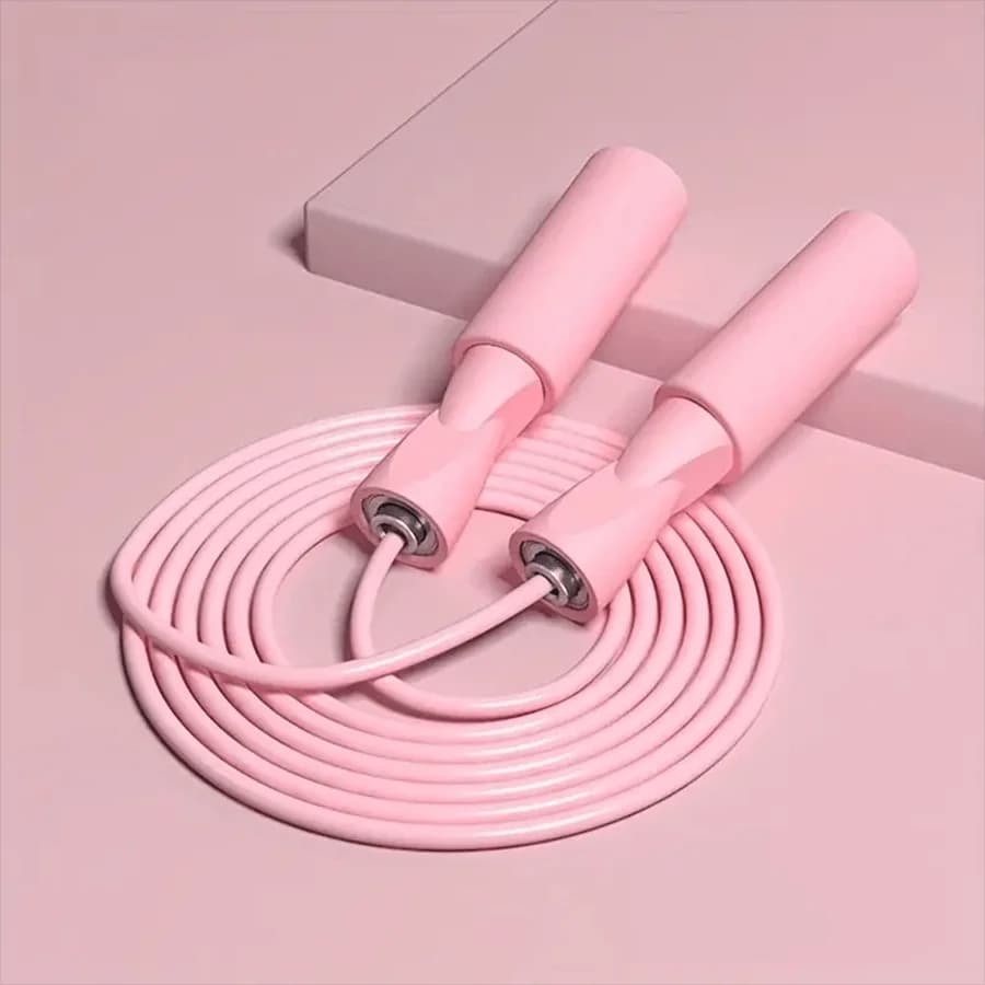 Corda per saltare a doppio uso con design a cuscinetti resistenti, portatile, per fitness, per studenti, palestra domestica, esercizi quotidiani per il corpo.