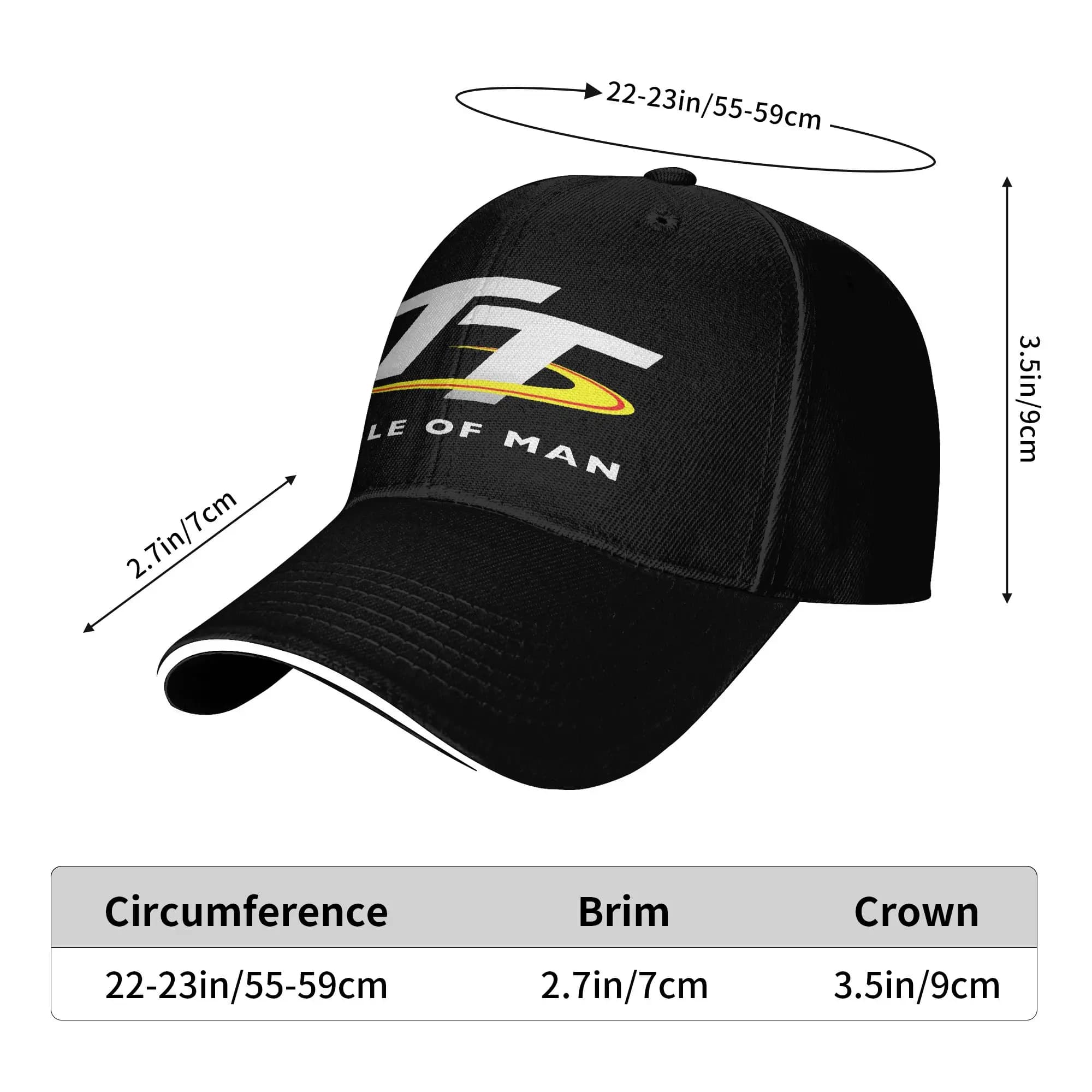 Isle of Man TT Baseball Cap y2k Cool Hip Hop Hats Summer Unisex Men Running Hippie Snapback Cap