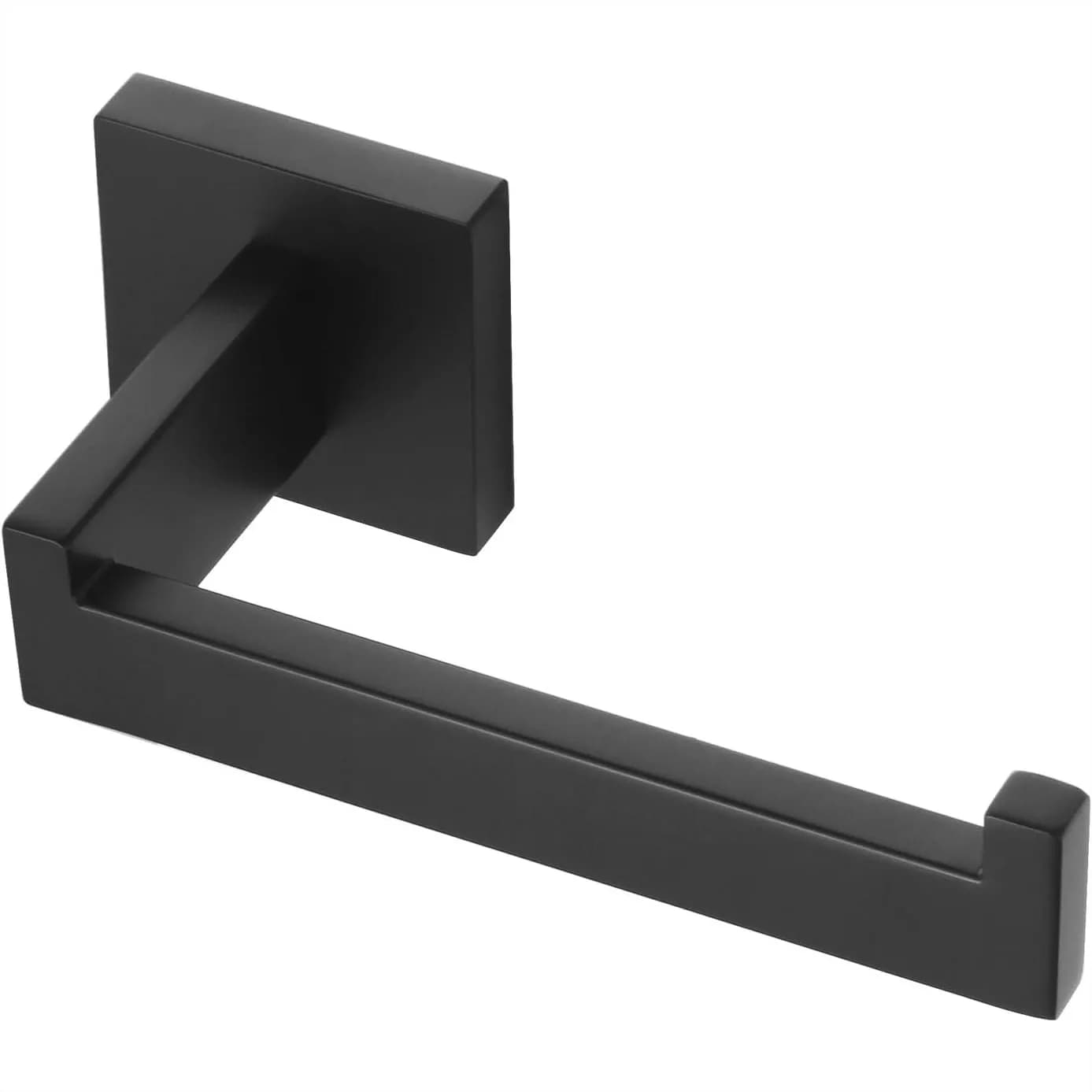 Portarotolo da parete nero in acciaio inossidabile per bagno, design contemporaneo antiruggine