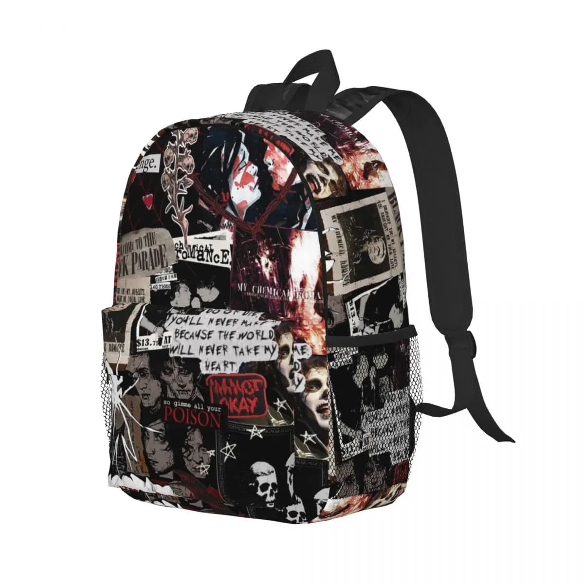 My Chemical Romance Zaino Studente Ragazzi Ragazze BookBag Borsa da scuola per bambini Borse a tracolla per laptop per uomo Donna