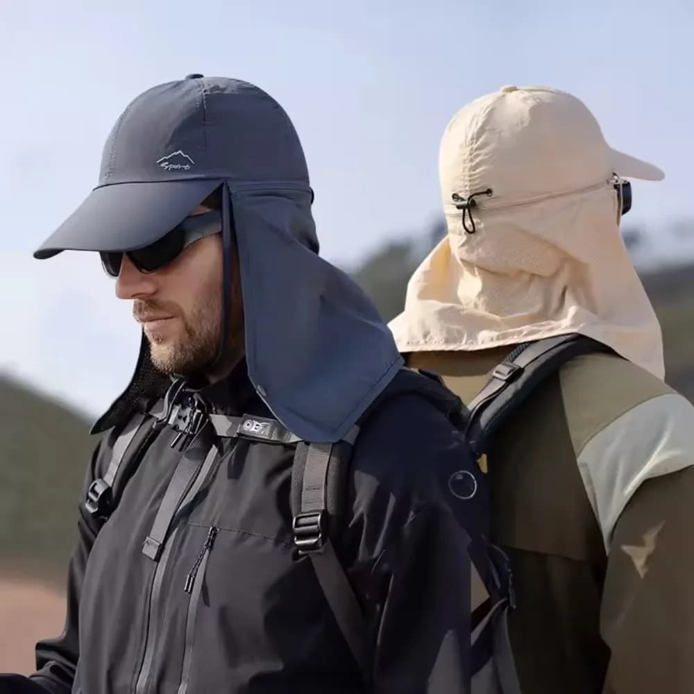 Summer Men's baseball cap with sun protection Detachable sun cap quick drying waterproof women's slide Outdoor bicycle visor Nasi