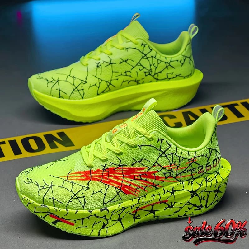 Scarpe da Corsa Uomo con Ammortizzazione ad Aria, Scarpe da Jogging con Piastra in Carbonio, Scarpe Sportive da Maratona Traspiranti Leggere, Sneakers Casual Antiscivolo da Donna