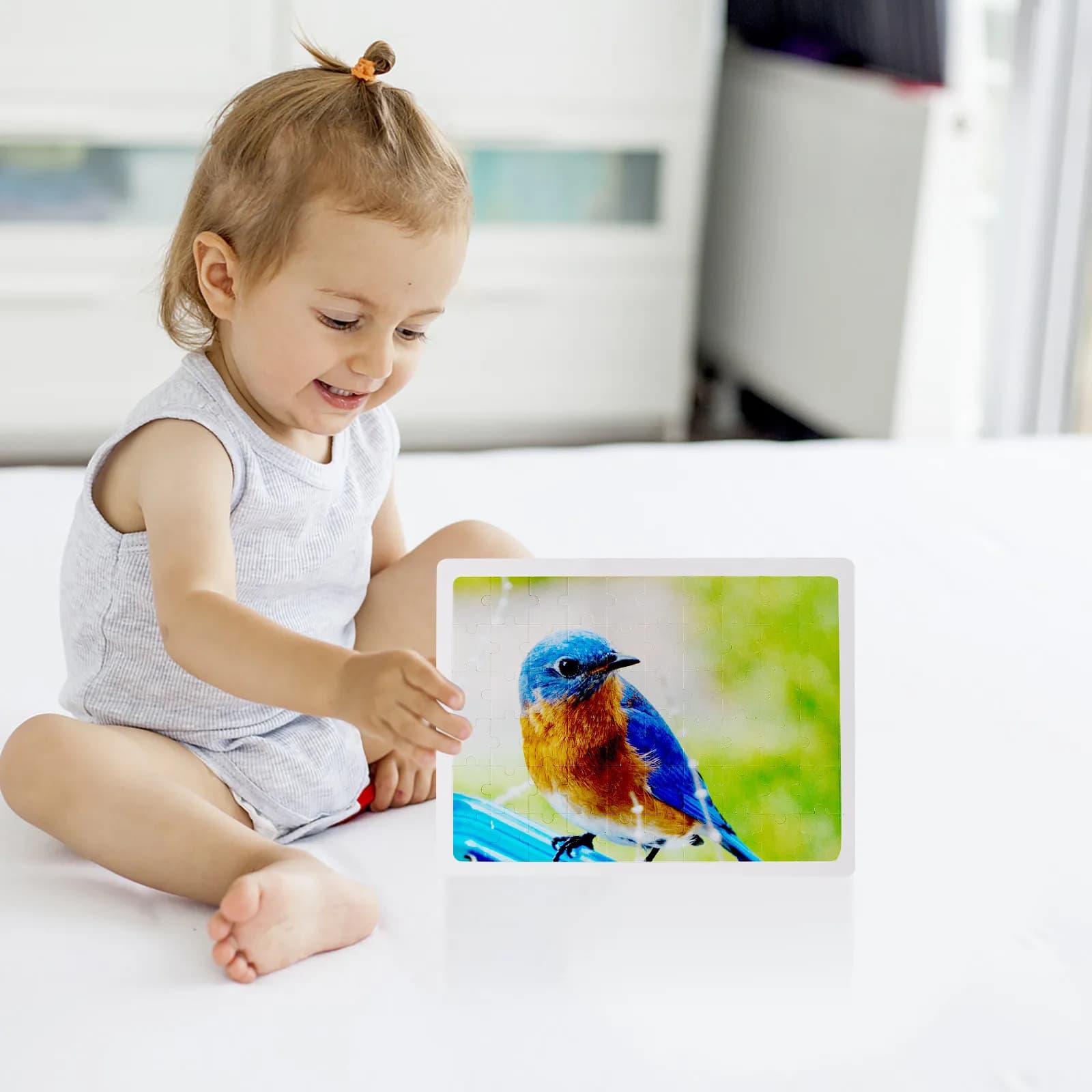 Puzzle in Legno Rettangolare Fai-da-Te per Sublimazione e Stampa Personalizzata, Educativo e Creativo