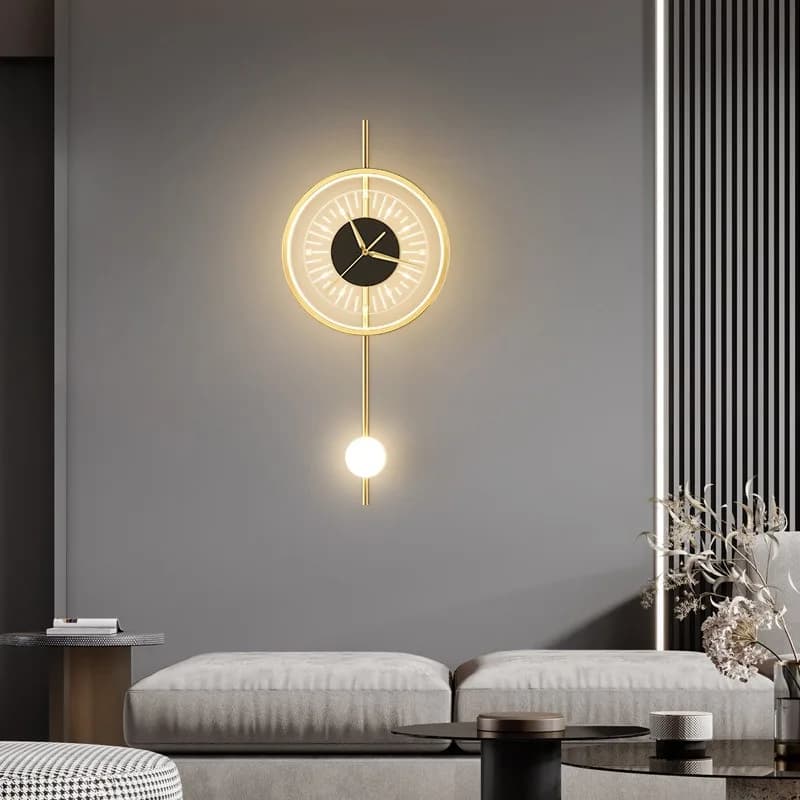 Orologio lampada da parete stile orizzontale e verticale soggiorno sfondo muro corridoio ingresso lampada da comodino moderna semplice camera da letto