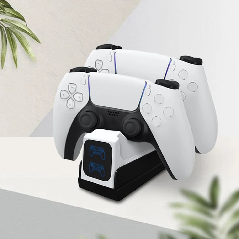 Caricabatterie EYEL Pro per controller PS5, con adattatore CA a ricarica rapida e docking station a doppia induzione per PlayStation5.
