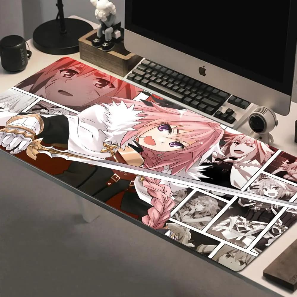 Large Mouse Pad Kawaii Anime Fate Astolfo Mouse Mats Gamer Keyboard Mousepad Gaming Accessories Desk Mat XL Grand Order Mausepad