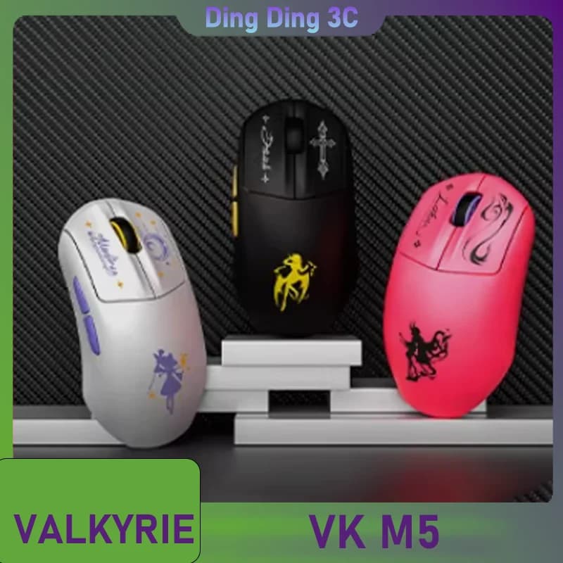 VALKYRIE VK M5 Mouse Wireless with Dual Receiver 8K and Smart Screen, Ergonomic, Lightweight, Low Latenza for Gaming