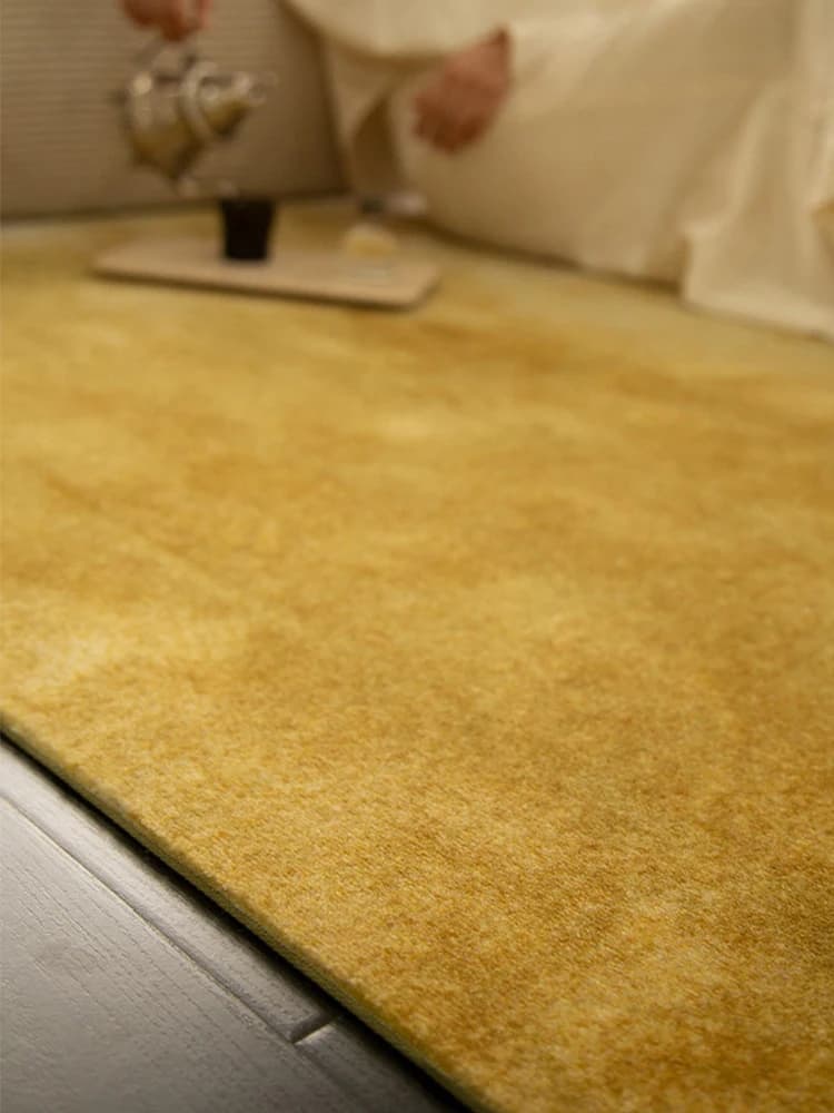 Bright Yellow Large Carpet for Living Room Luxury Villa Thick Modern Center Rug Floor Nylon Soft Bedroom Carpet Anti-skid Floor