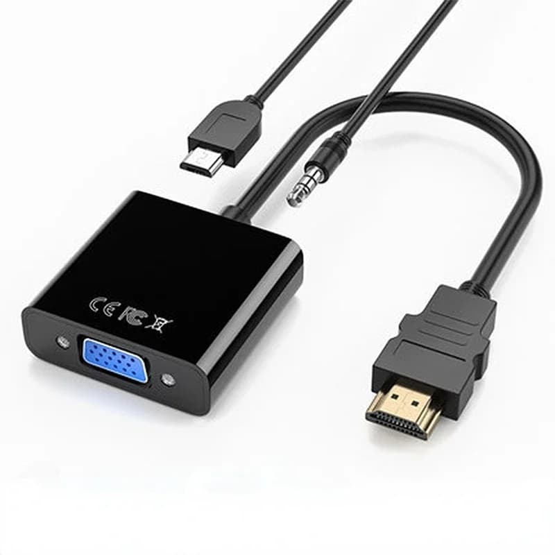 HDMI compatible switch adapter with VGA 1080P HD audio power supply for laptop PC Monitor TV Converter Xiaomi Box projector cable