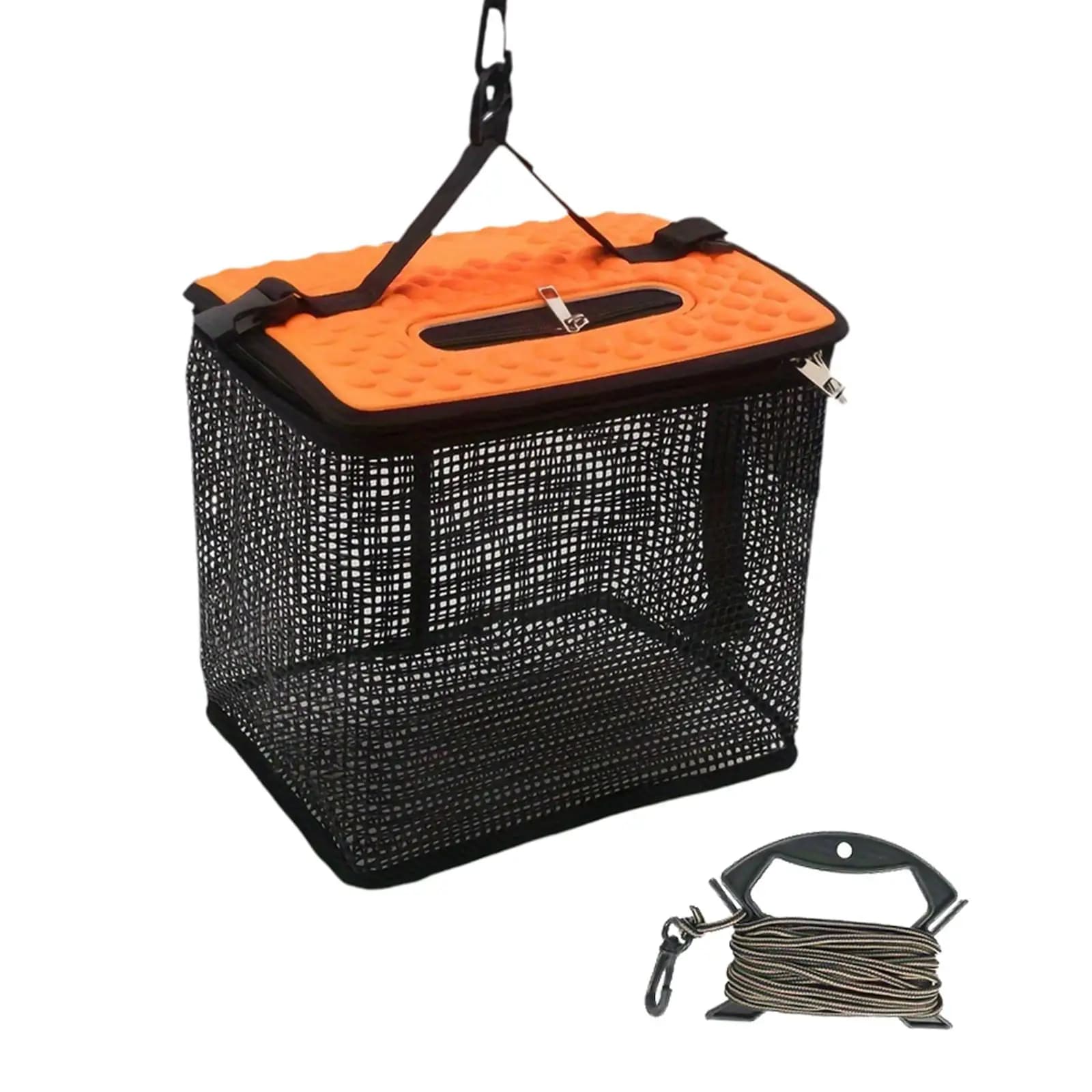 Floating Fishing Basket Portable Minnow Bucket Lightweight Foldable Net Cage
