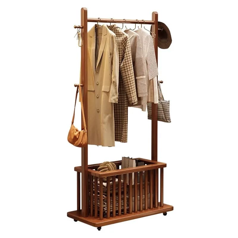 Solid wood holders Floor coat rack for living room Furniture for bedroom