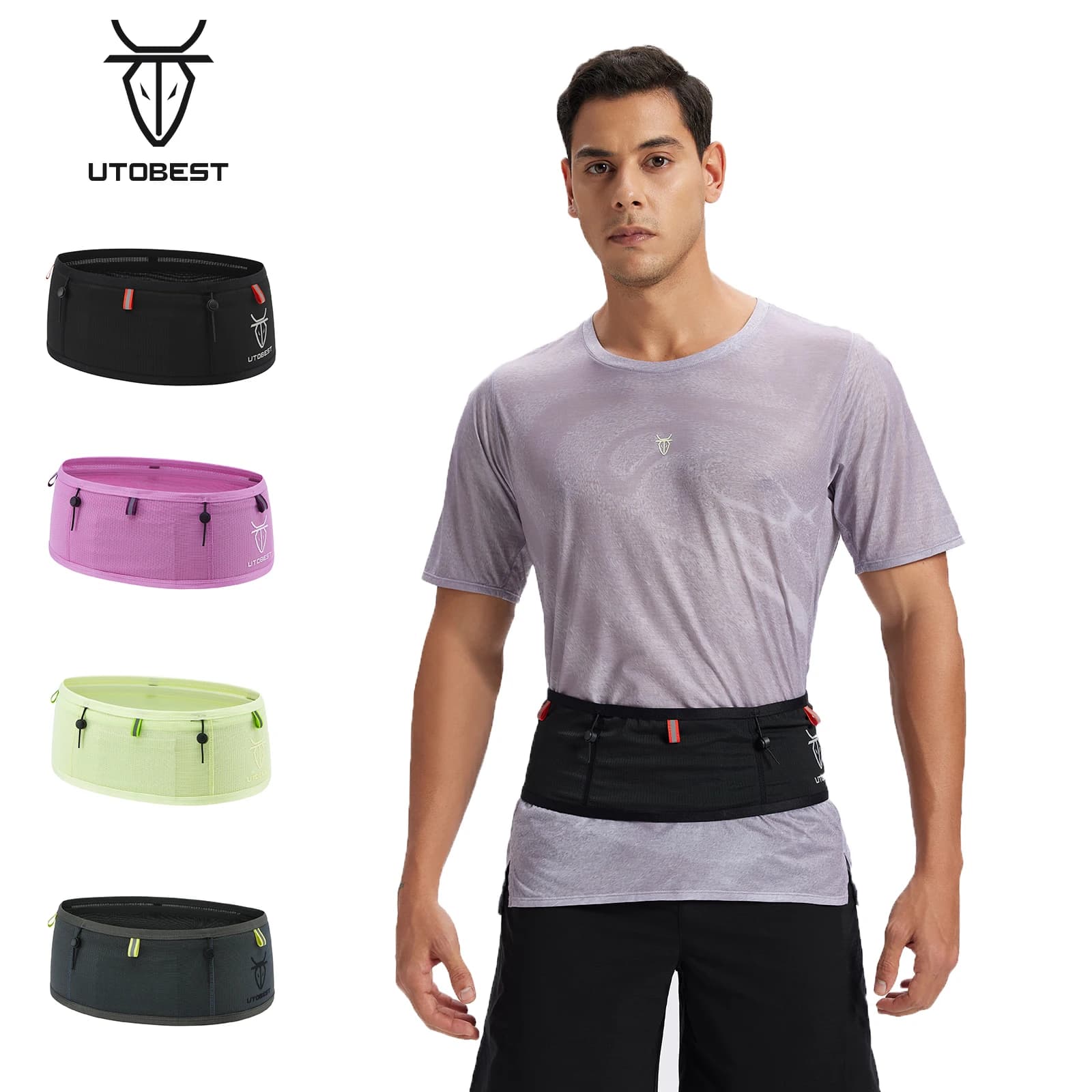 UTOBEST UTR301 Professional Belt for Marathon, Ultralight, Door Number from Race, Phone Door, Breathable Waist