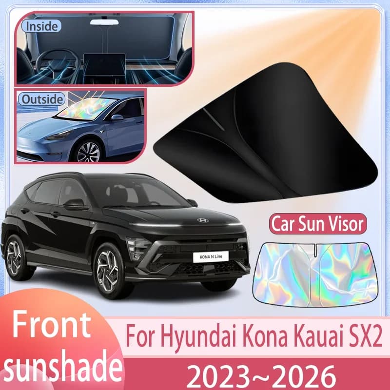 Auto Parasole Per Hyundai Kona Kauai SX2 2023 2024 2025 2026 Parabrezza Anteriore Visiera Parasole Copertura Anti UV Protezione Accessori
