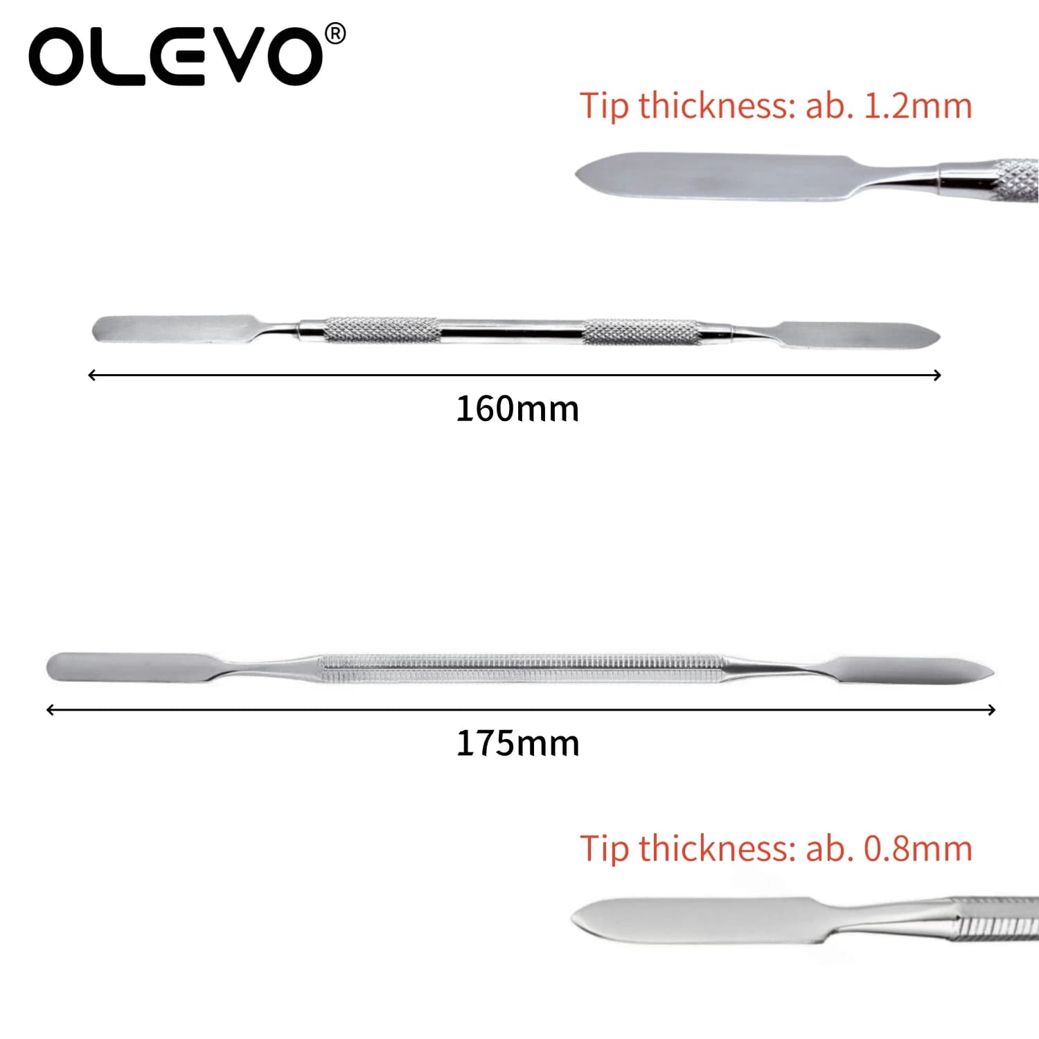 Dental Cement Spatula Stainless Steel Double Ended Mixing Stick Nail Art Eyeshadow Foundation Color Tool