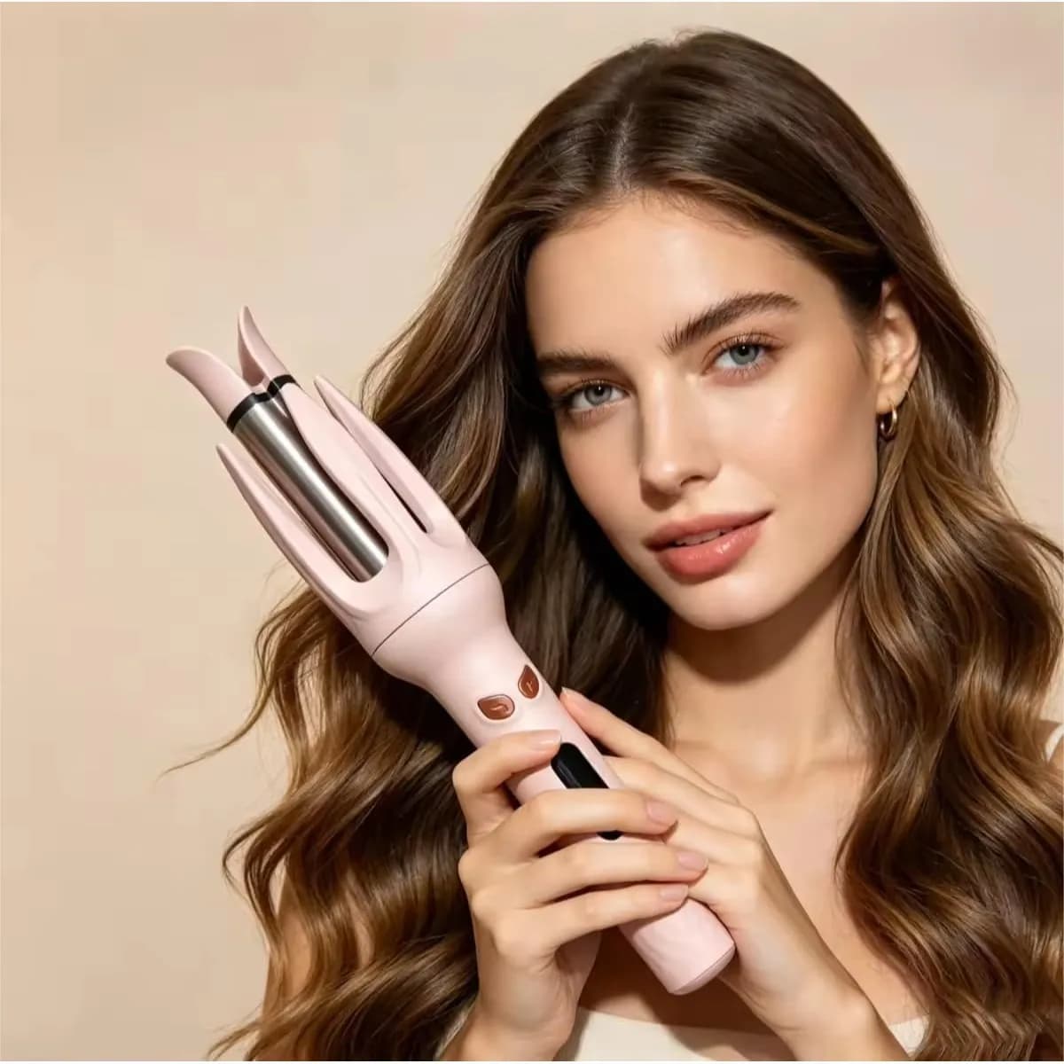 Ferro Arricciacapelli Automatico Rotante, Arricciacapelli Auto-Arricciante Anti-Groviglio a Riscaldamento Rapido, Strumento di Styling Sicuro per Tutti i Tipi di Capelli