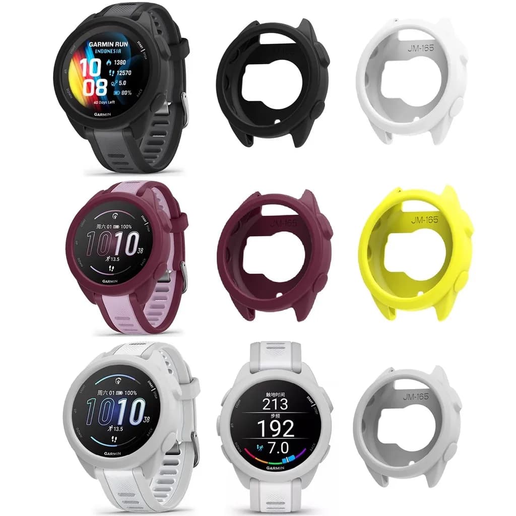 Custodia morbida in TPU per protezione schermo per orologio Garmin Forerunner 165 Music Slim