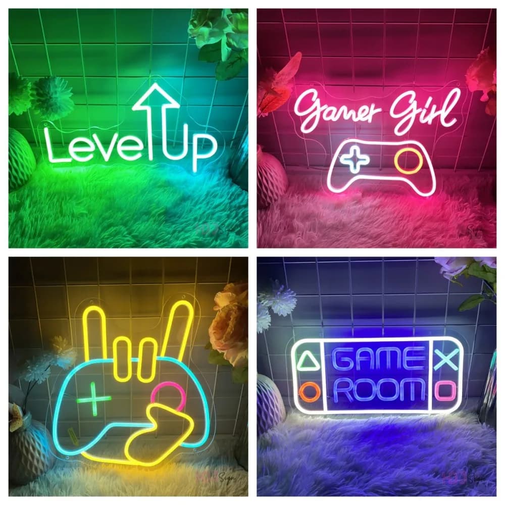 Gaming Neon Led Sign sala giochi camera da letto decorazione della parete luci al Neon Internet Neon Night Lights Party Bar Club ragazzi ragazze Gamer Signs